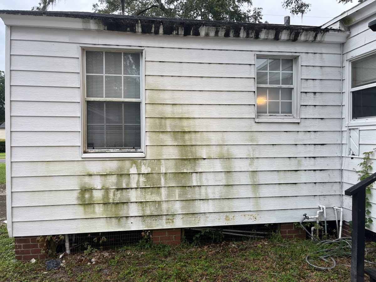 House Wash — Siding — before cleaning