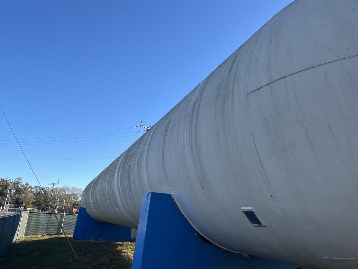 Propane Tank — Industrial — before cleaning
